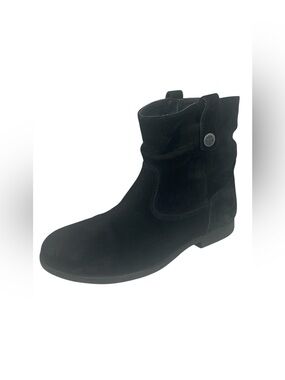 Birkenstock Sarnia Slouch Ankle Boots Suede Leather Black 37 US 6 Booties Shoes